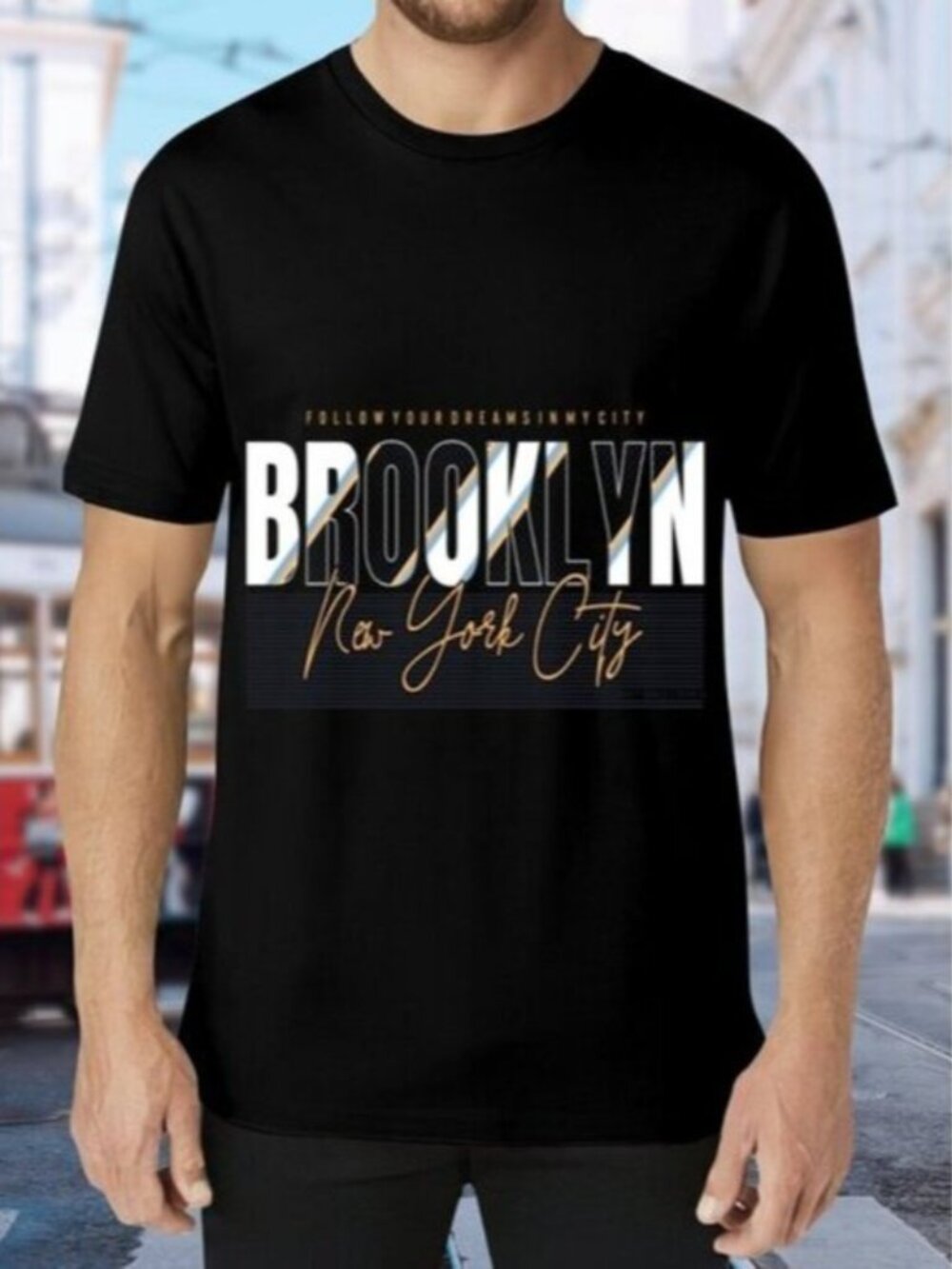 Black Brooklyn New York City T-Shirt